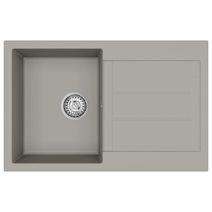 Wasbak Grijs 780 x 500 mm 80% Kwarts en 20% Hars