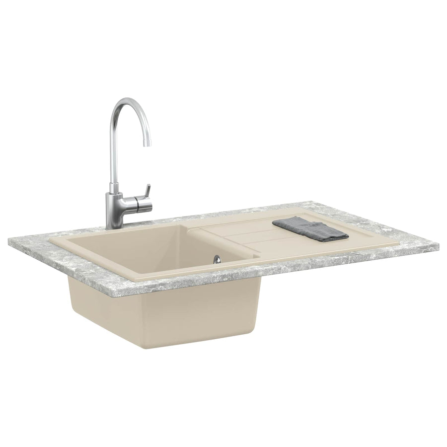 Wasbak Beige 780 x 500 mm 80% Kwarts en 20% Hars