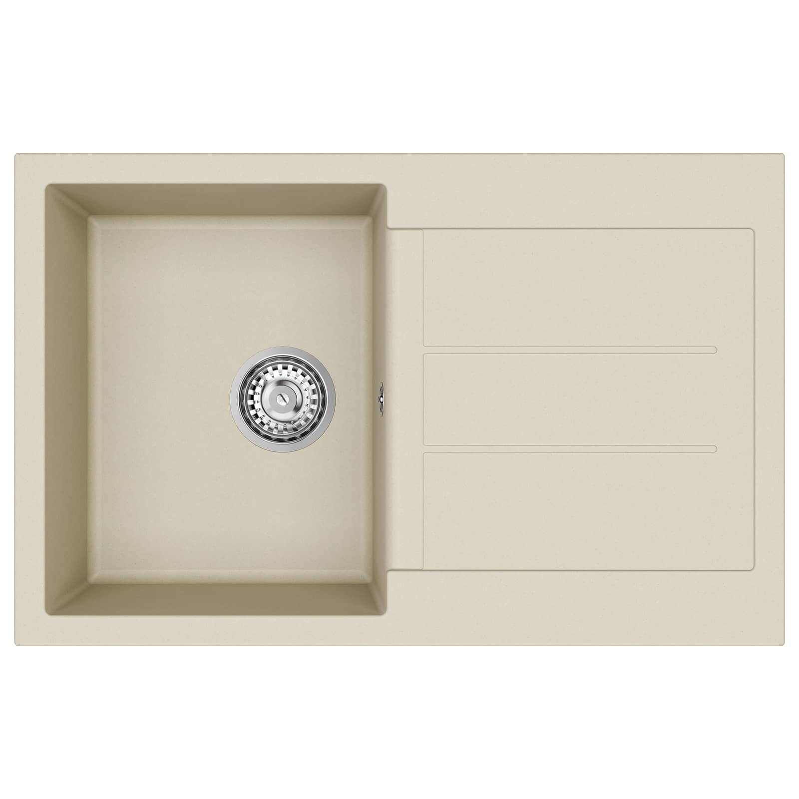 Wasbak Beige 780 x 500 mm 80% Kwarts en 20% Hars