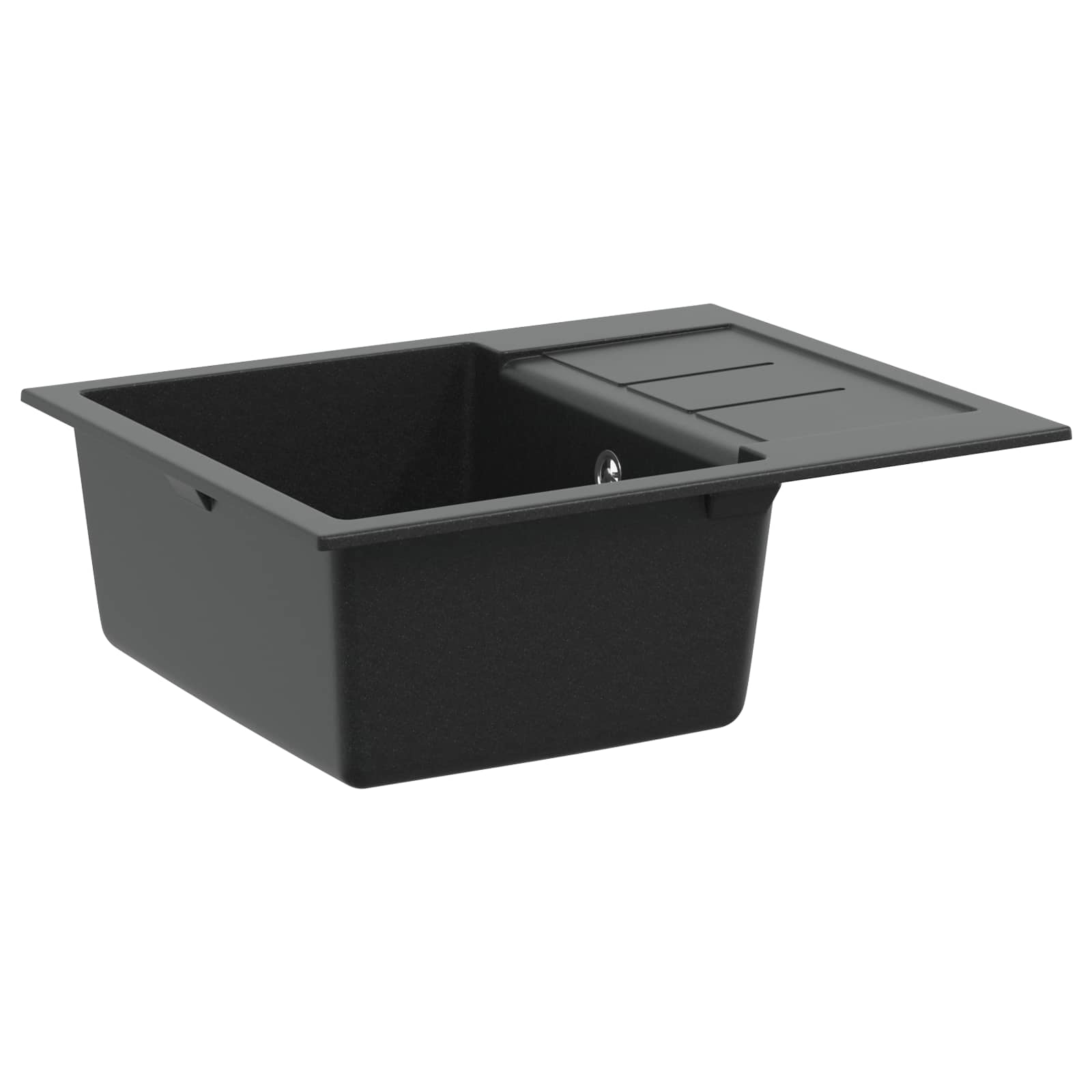 Wasbak Zwart 620 x 500 mm 80% Kwarts en 20% Hars