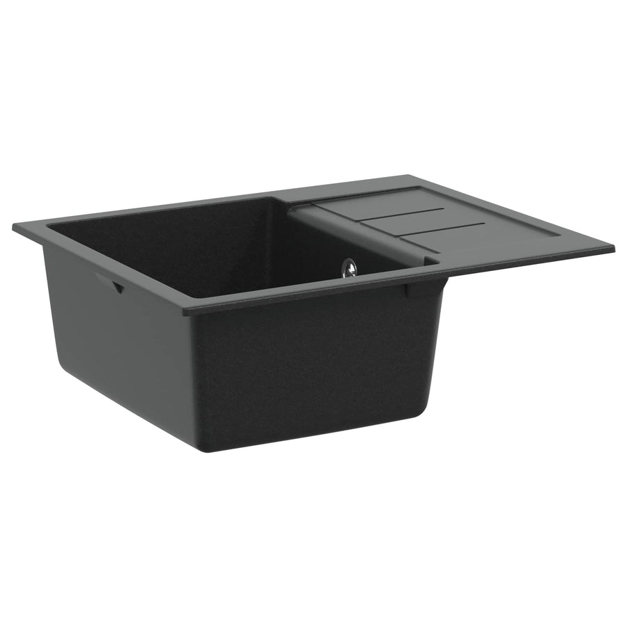 Wasbak Zwart 620 x 500 mm 80% Kwarts en 20% Hars