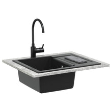Wasbak Zwart 620 x 500 mm 80% Kwarts en 20% Hars