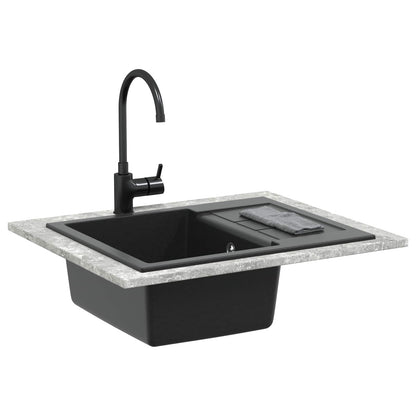 Wasbak Zwart 620 x 500 mm 80% Kwarts en 20% Hars