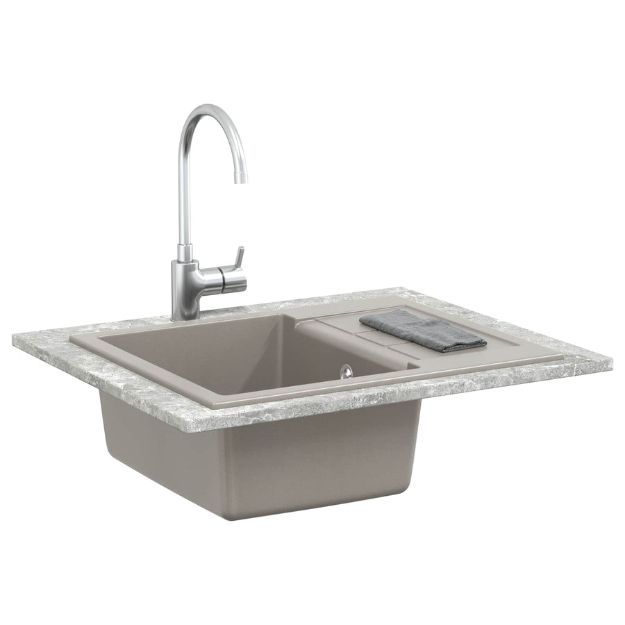 Wasbak Grijs 620 x 500 mm 80% Kwarts en 20% Hars