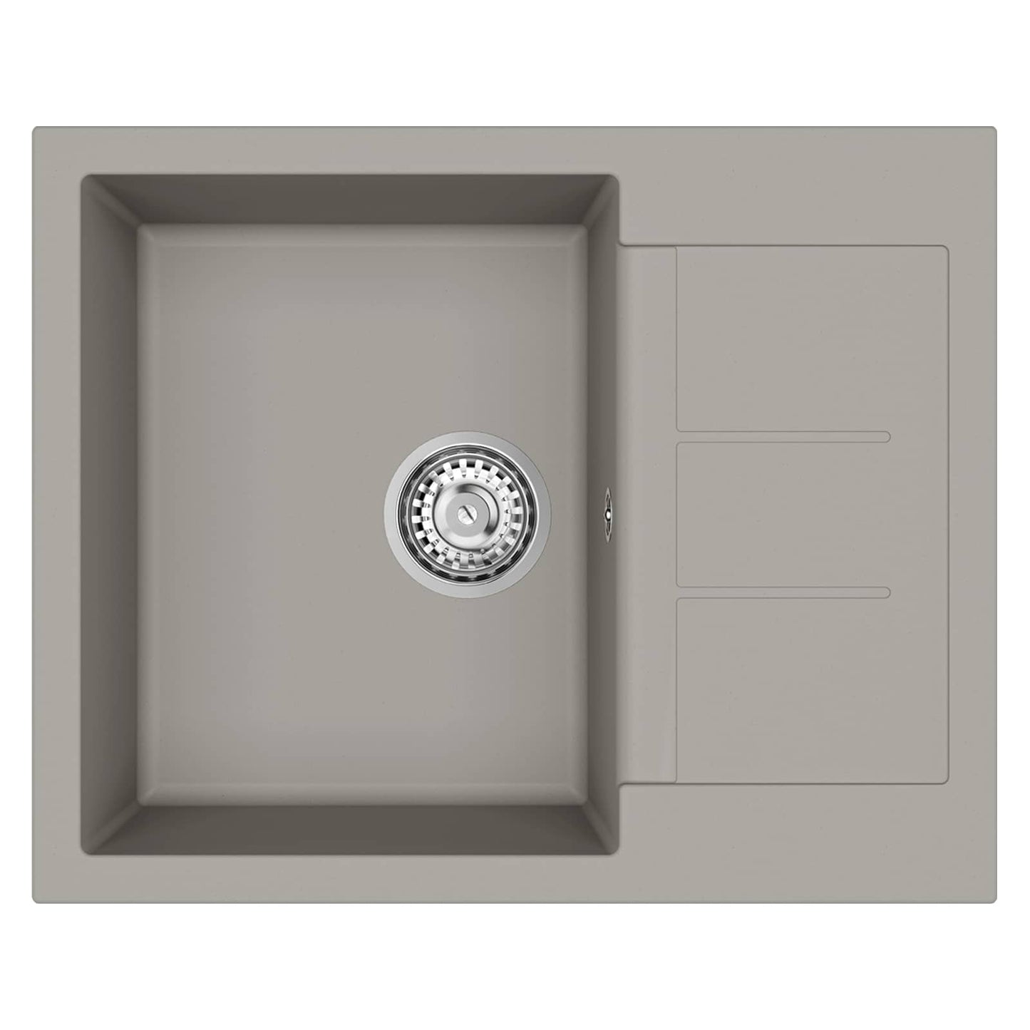 Wasbak Grijs 620 x 500 mm 80% Kwarts en 20% Hars