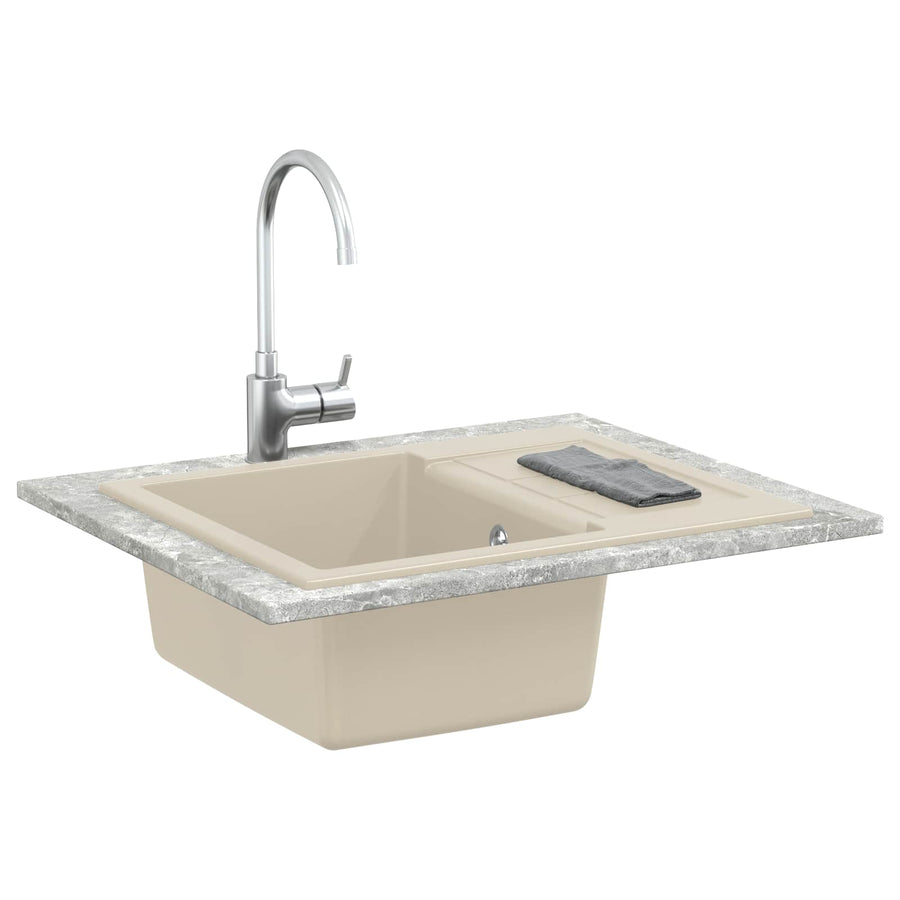Wasbak Beige 620 x 500 mm 80% Kwarts en 20% Hars
