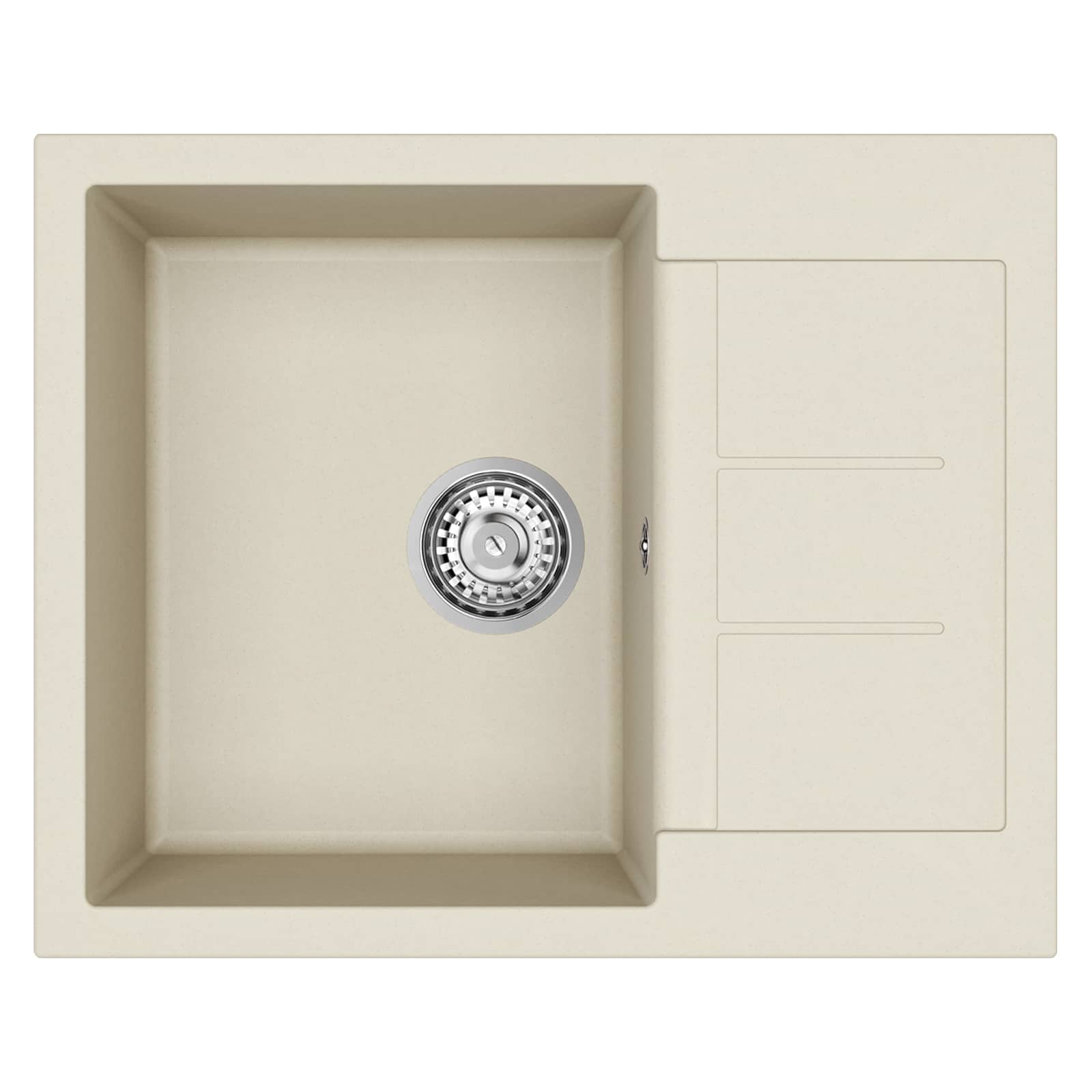 Wasbak Beige 620 x 500 mm 80% Kwarts en 20% Hars
