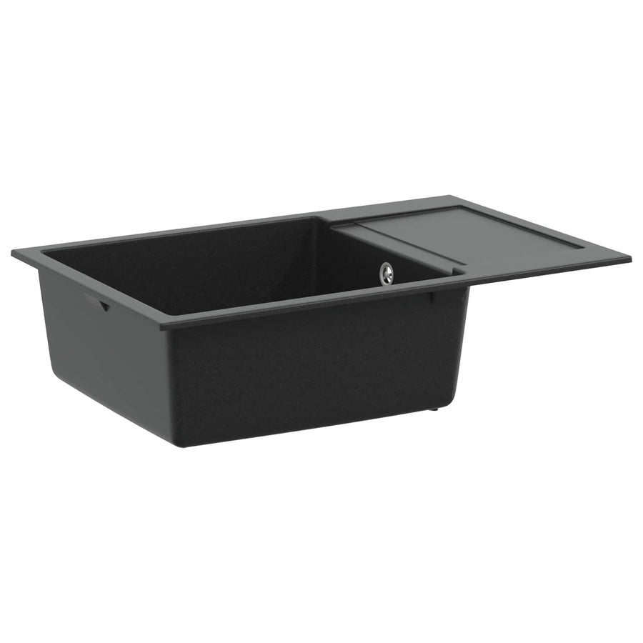 Wasbak Zwart 780 x 500 mm 80% Kwarts en 20% Hars