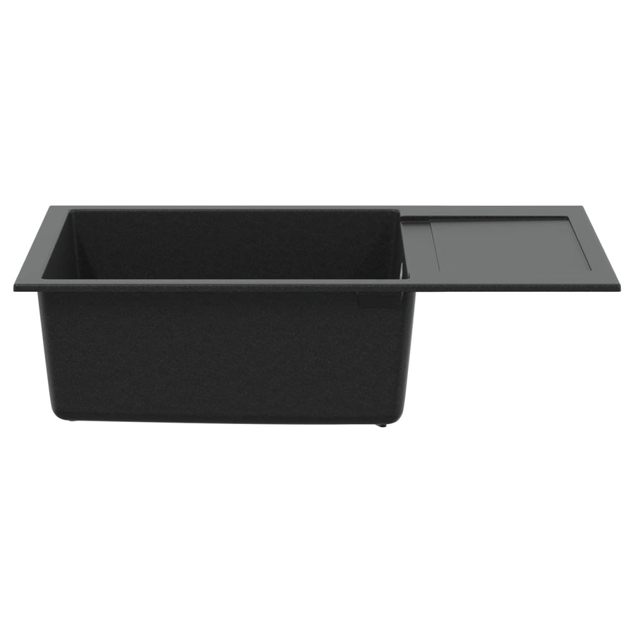 Wasbak Zwart 780 x 500 mm 80% Kwarts en 20% Hars