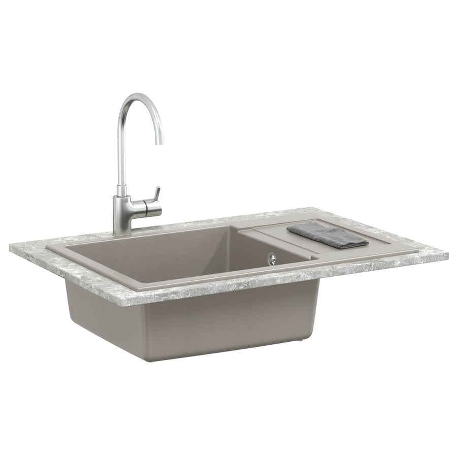 Wasbak Grijs 780 x 500 mm 80% Kwarts en 20% Hars