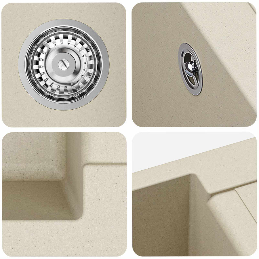 Wasbak Beige 780 x 500 mm 80% Kwarts en 20% Hars