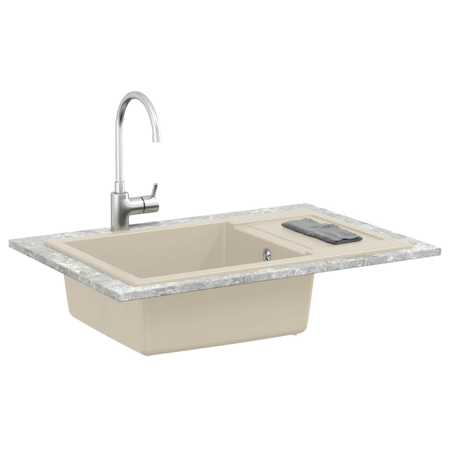 Wasbak Beige 780 x 500 mm 80% Kwarts en 20% Hars