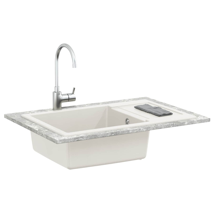 Wasbak Wit 780 x 500 mm 80% Kwarts en 20% Hars