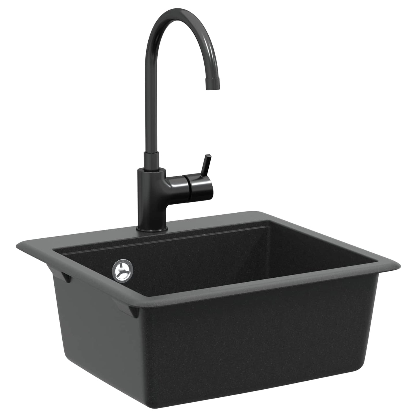 Wasbak Zwart 470 x 440 mm Graniet