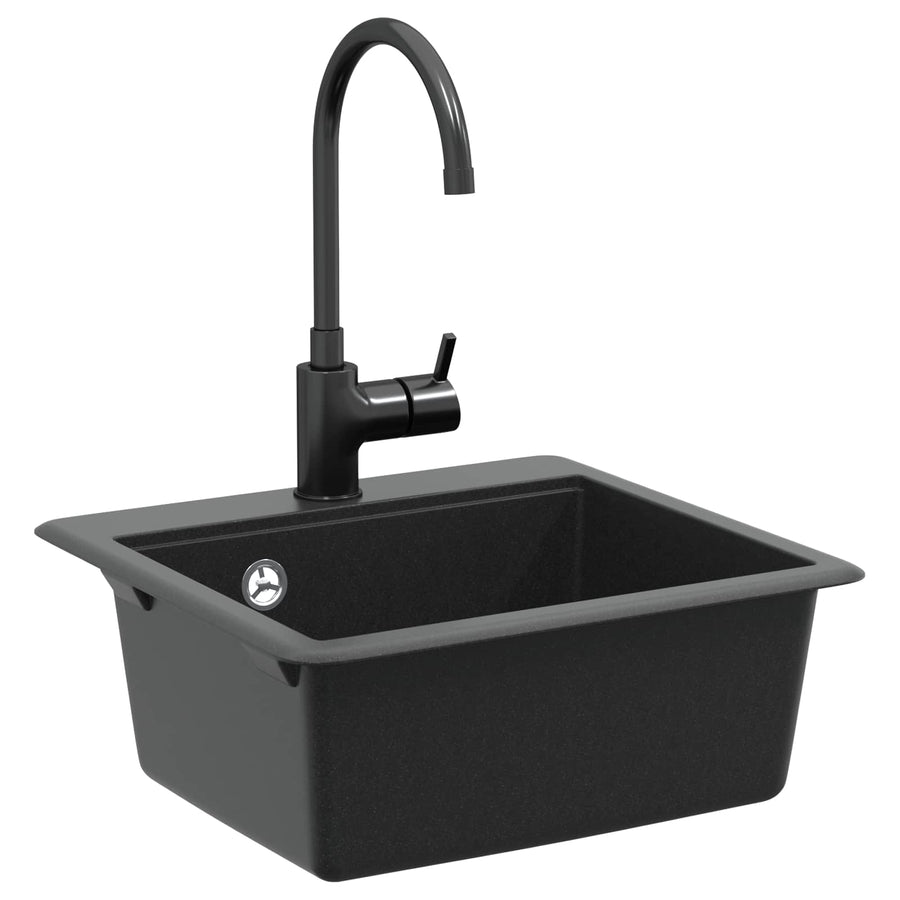 Wasbak Zwart 470 x 440 mm Graniet
