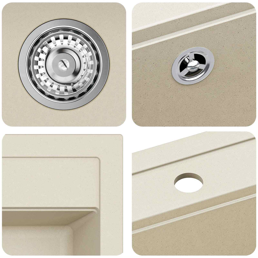 Wasbak Beige 470 x 440 mm Graniet