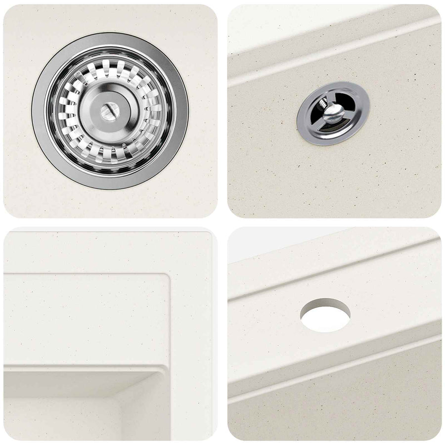 Wasbak Wit 470 x 440 mm Graniet