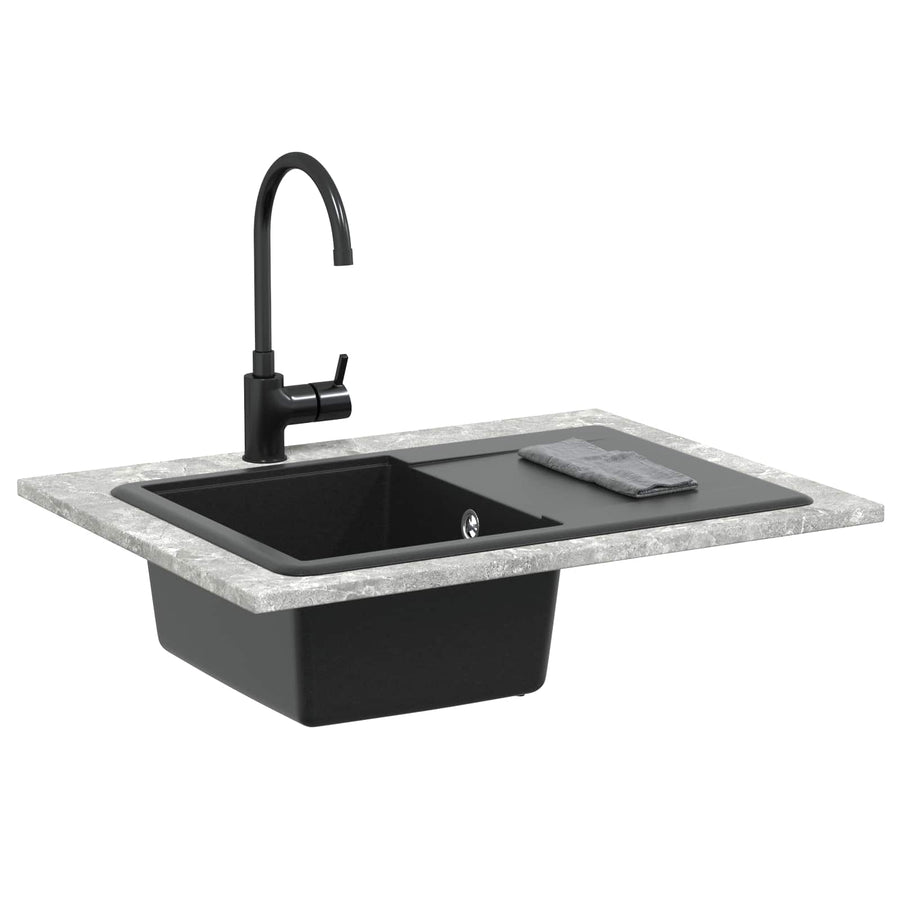 Wasbak Zwart 670 x 460 mm Graniet