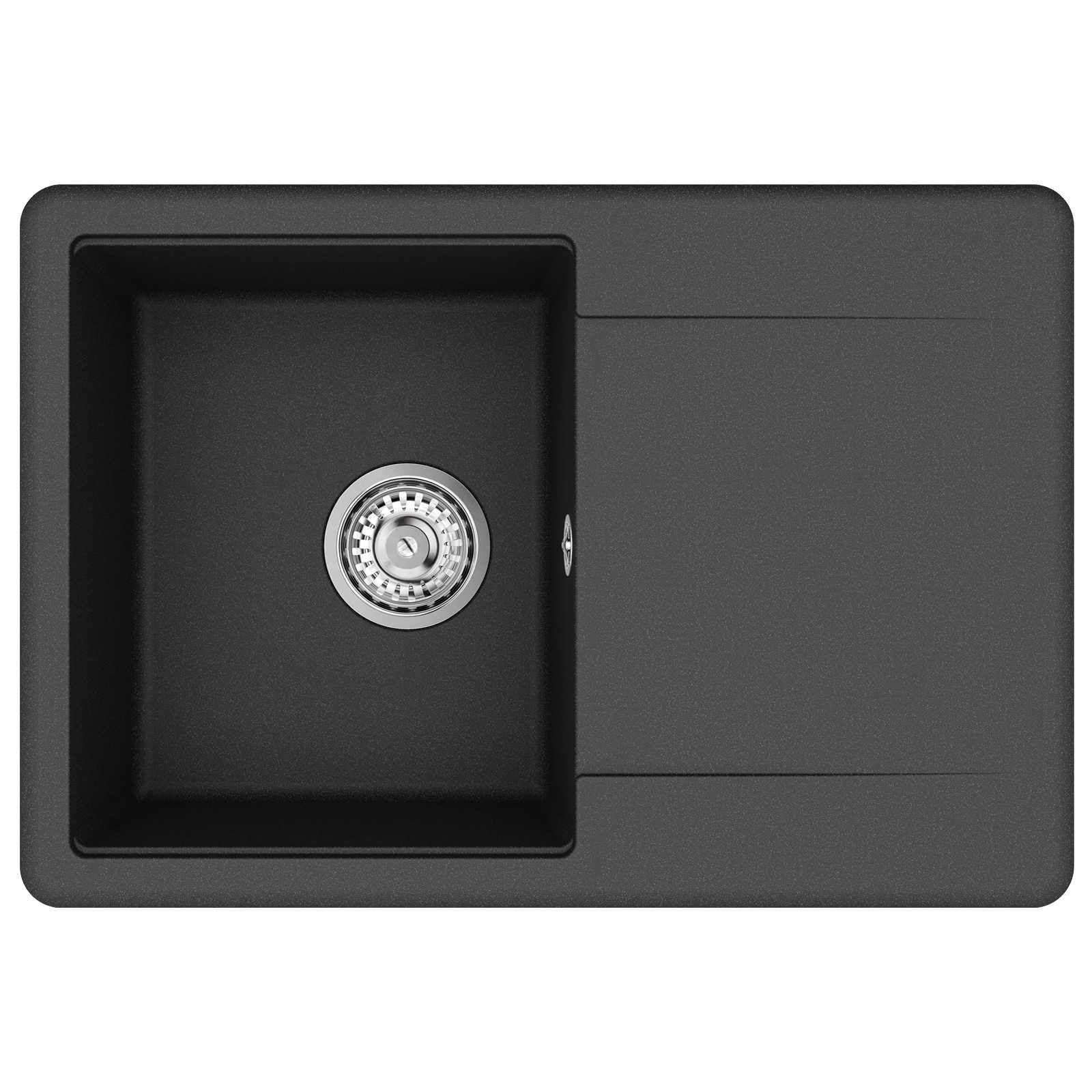 Wasbak Zwart 670 x 460 mm Graniet