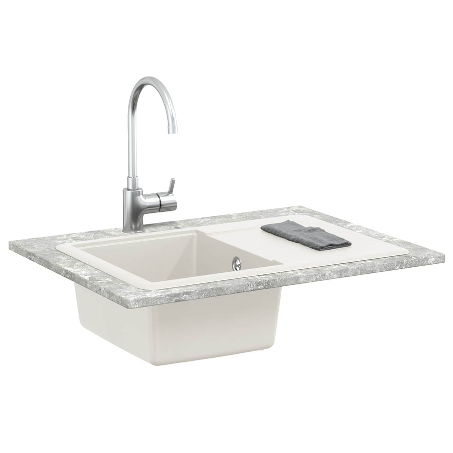 Wasbak Wit 670 x 460 mm 80% Kwarts en 20% Hars