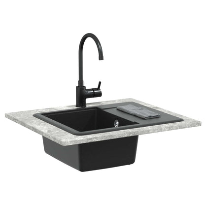 Wasbak Zwart 560 x 460 mm 80% Kwarts en 20% Hars