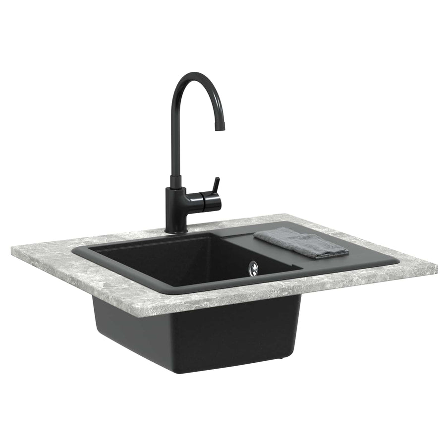 Wasbak Zwart 560 x 460 mm 80% Kwarts en 20% Hars