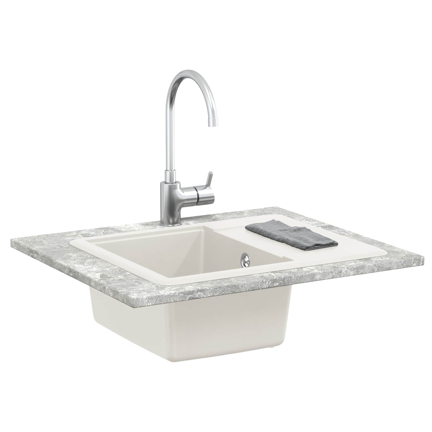 Wasbak Wit 560 x 460 mm 80% Kwarts en 20% Hars