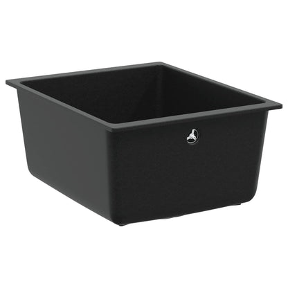Wasbak Zwart 370 x 460 mm 80% Kwarts en 20% Hars
