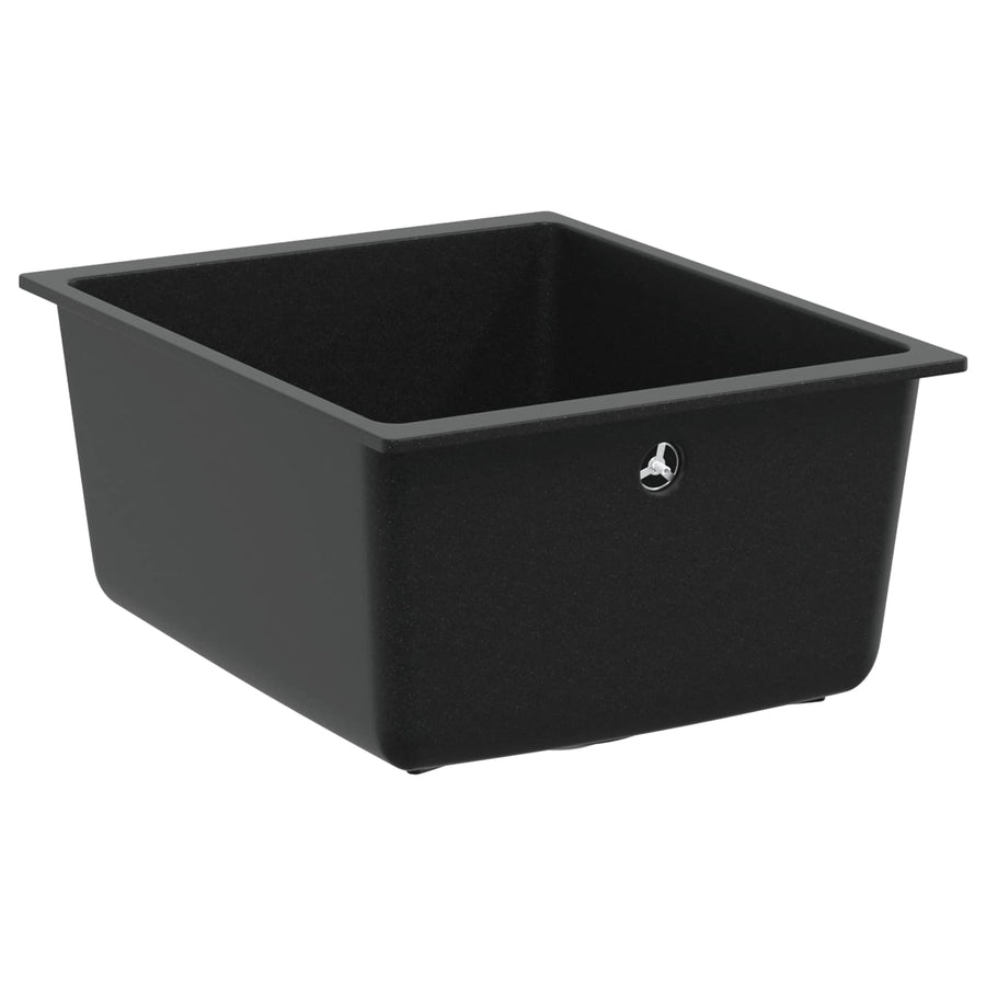 Wasbak Zwart 370 x 460 mm 80% Kwarts en 20% Hars