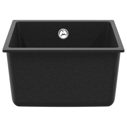 Wasbak Zwart 370 x 460 mm 80% Kwarts en 20% Hars