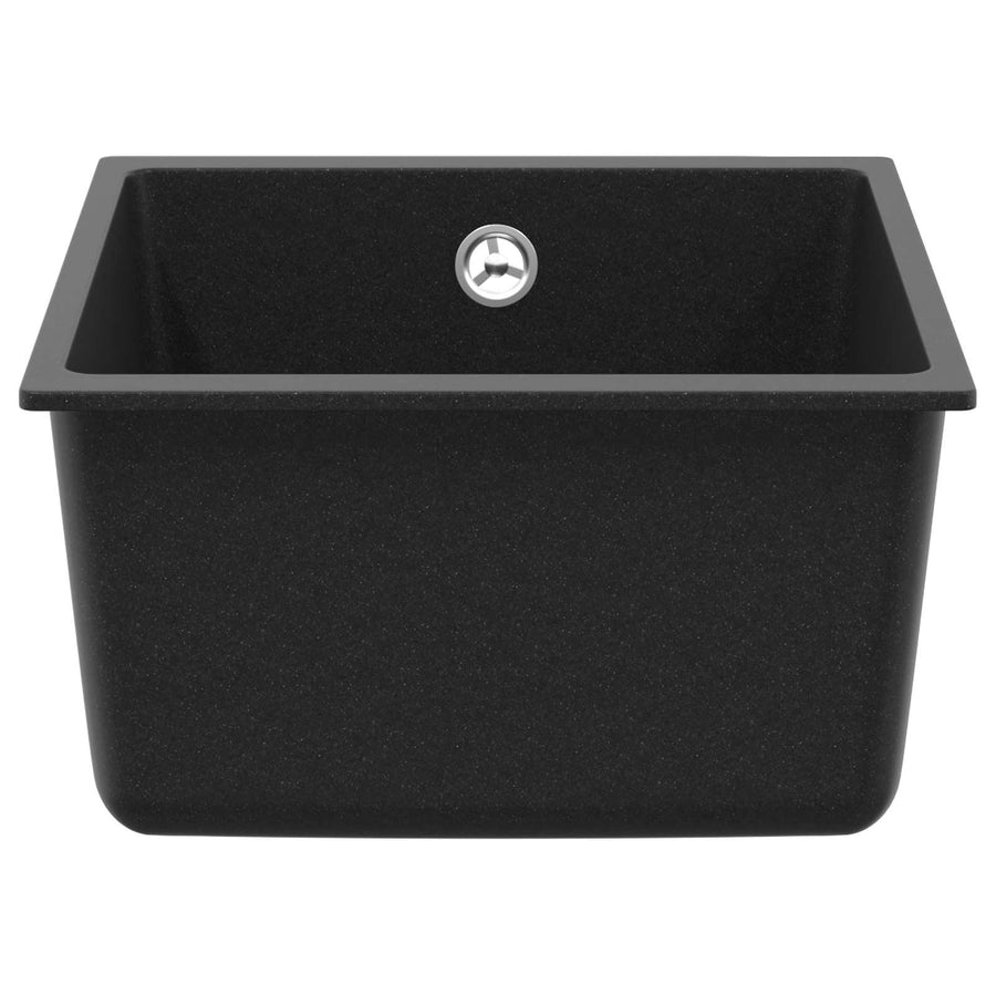 Wasbak Zwart 370 x 460 mm 80% Kwarts en 20% Hars