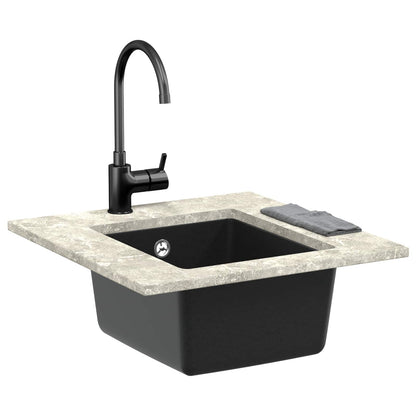 Wasbak Zwart 370 x 460 mm 80% Kwarts en 20% Hars