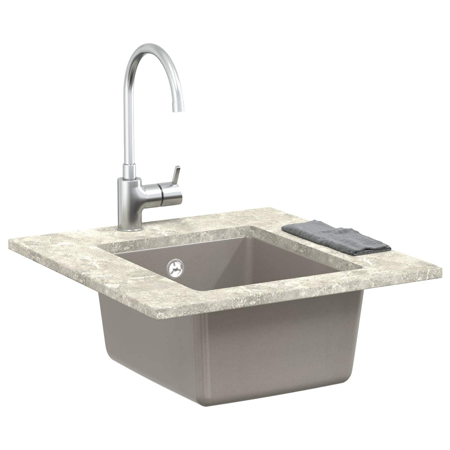 Wasbak Grijs 370 x 460 mm 80% Kwarts en 20% Hars