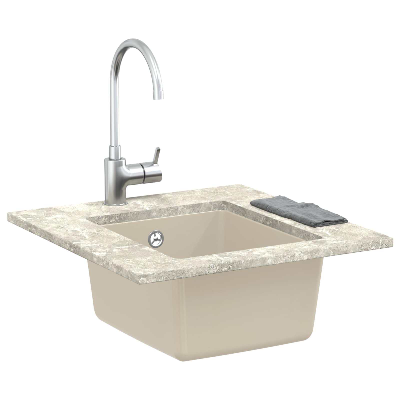 Wasbak Beige 370 x 460 mm 80% Kwarts en 20% Hars