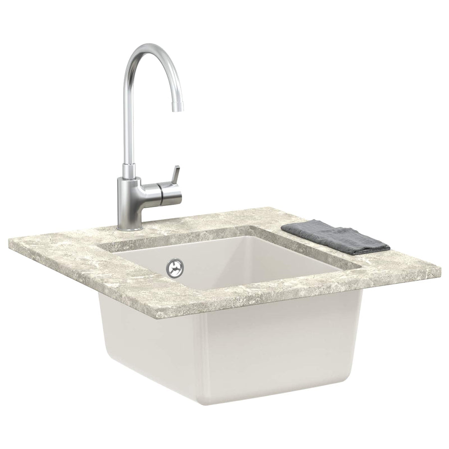 Wasbak Wit 370 x 460 mm 80% Kwarts en 20% Hars
