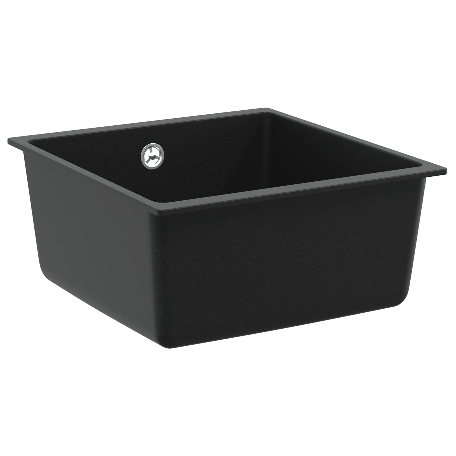Wasbak Zwart 430 x 460 mm 80% Kwarts en 20% Hars