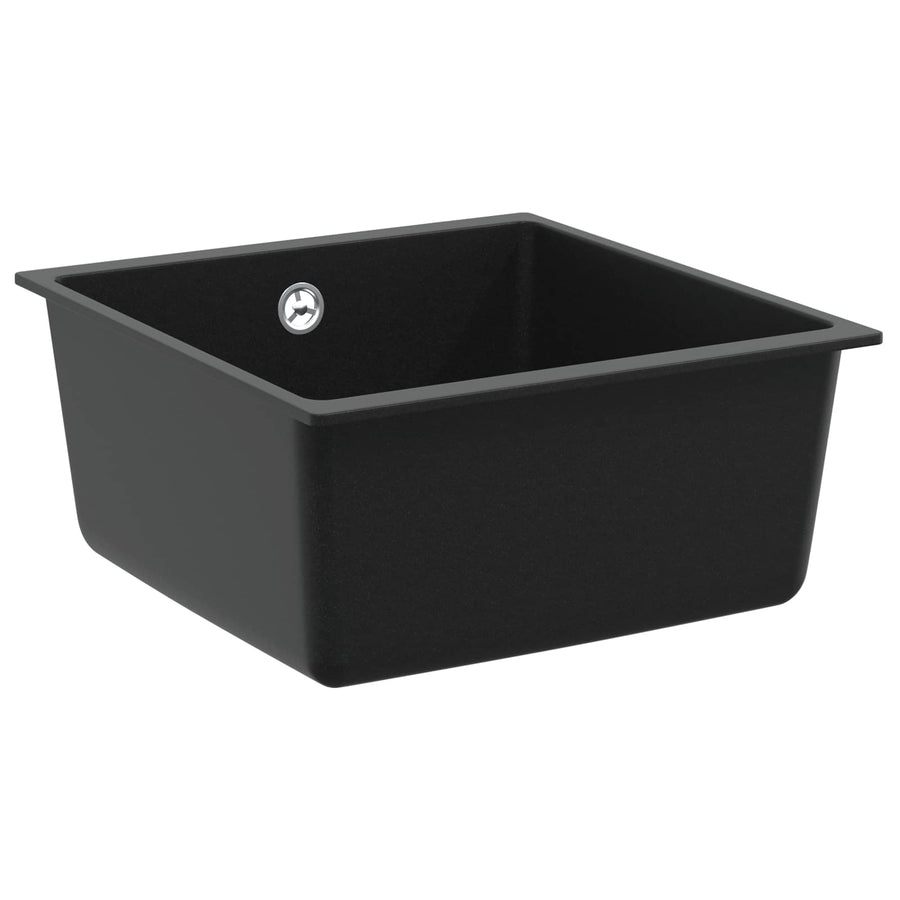 Wasbak Zwart 430 x 460 mm 80% Kwarts en 20% Hars