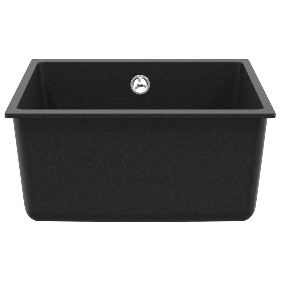 Wasbak Zwart 430 x 460 mm 80% Kwarts en 20% Hars