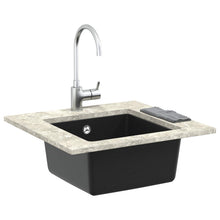 Wasbak Zwart 430 x 460 mm 80% Kwarts en 20% Hars
