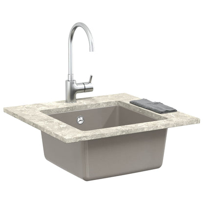 Wasbak Grijs 430 x 460 mm 80% Kwarts en 20% Hars