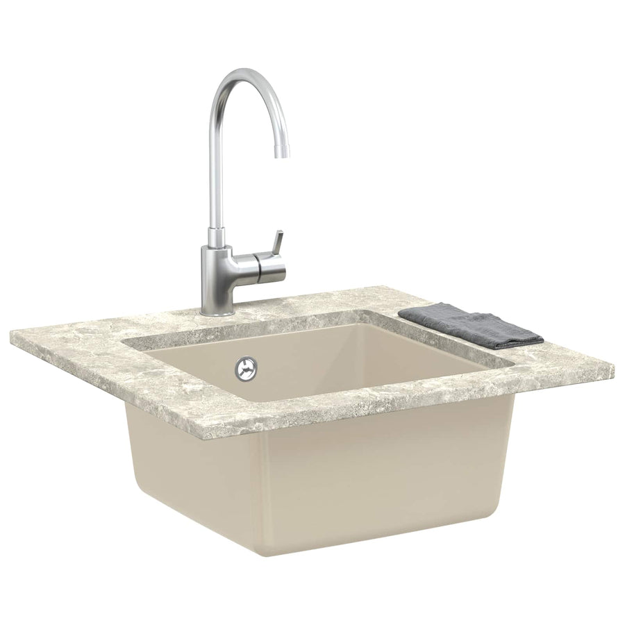 Wasbak Beige 430 x 460 mm 80% Kwarts en 20% Hars