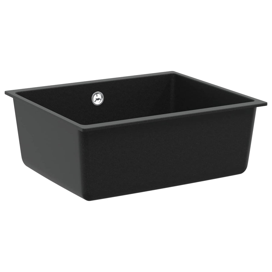 Wasbak Zwart 530 x 460 mm 80% Kwarts en 20% Hars