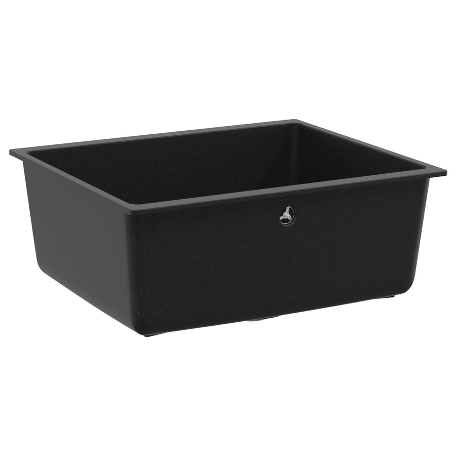 Wasbak Zwart 530 x 460 mm 80% Kwarts en 20% Hars