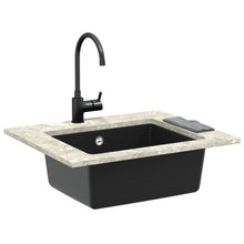 Wasbak Zwart 530 x 460 mm 80% Kwarts en 20% Hars