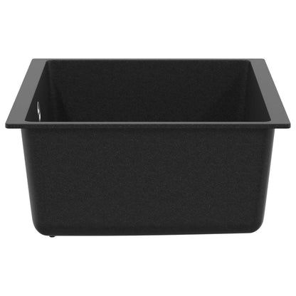 Wasbak Zwart 530 x 460 mm 80% Kwarts en 20% Hars