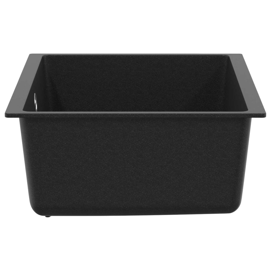 Wasbak Zwart 530 x 460 mm 80% Kwarts en 20% Hars