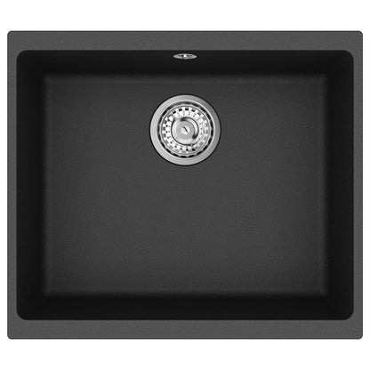 Wasbak Zwart 530 x 460 mm 80% Kwarts en 20% Hars