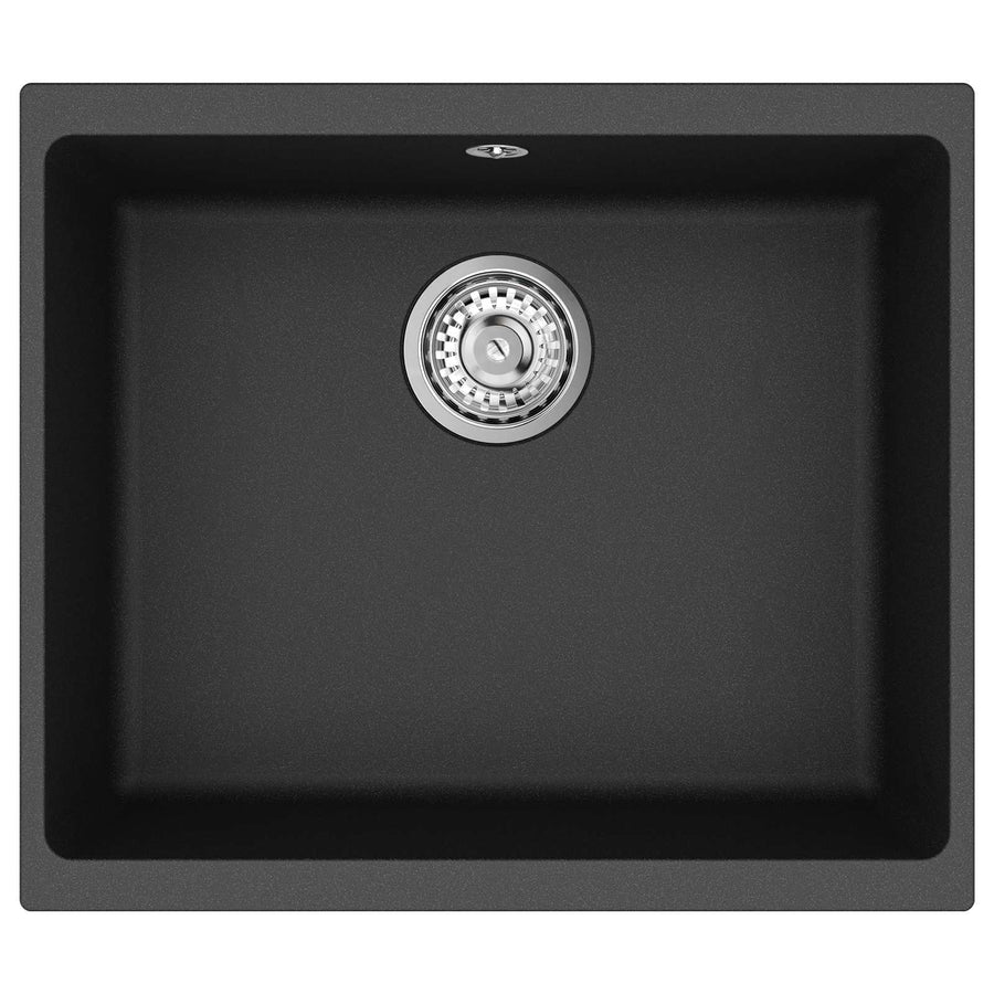 Wasbak Zwart 530 x 460 mm 80% Kwarts en 20% Hars