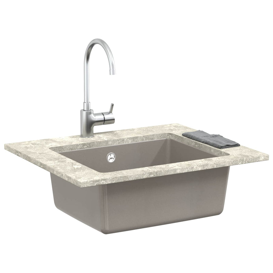 Wasbak Grijs 530 x 460 mm 80% Kwarts en 20% Hars