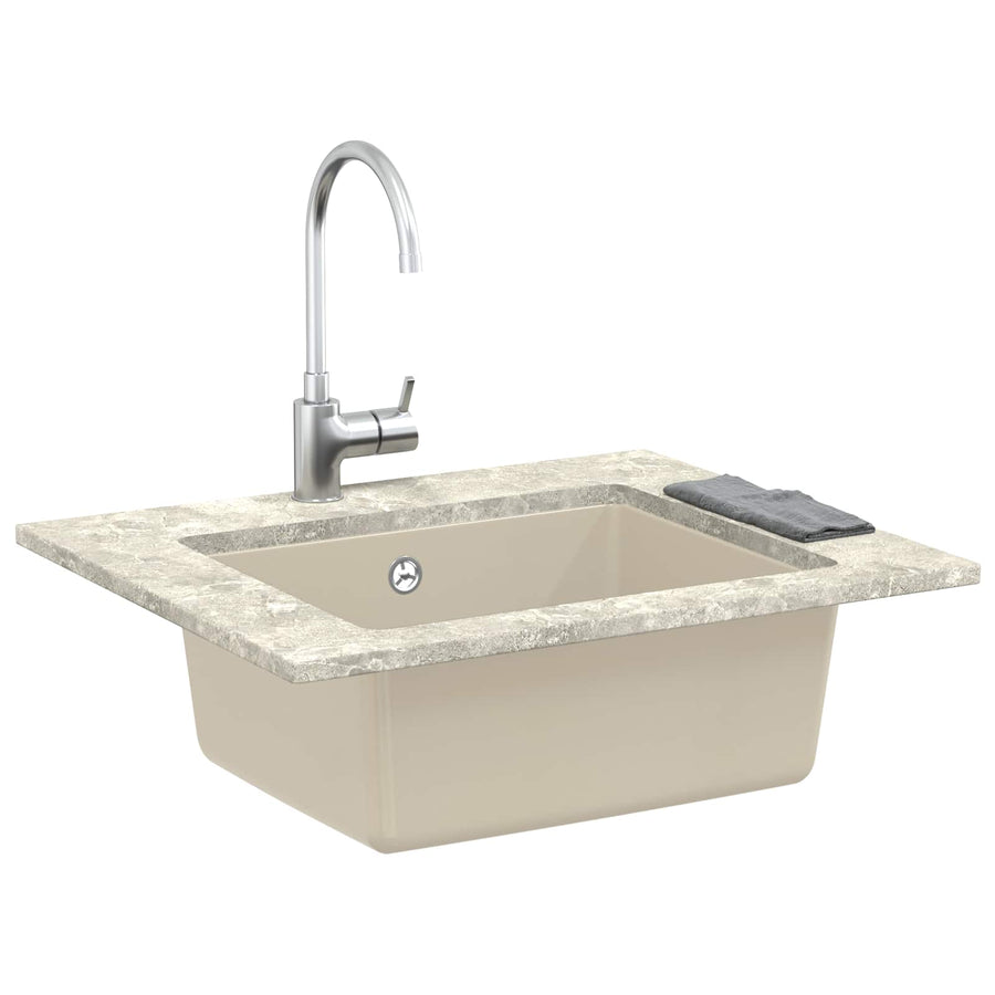 Wasbak Beige 530 x 460 mm 80% Kwarts en 20% Hars